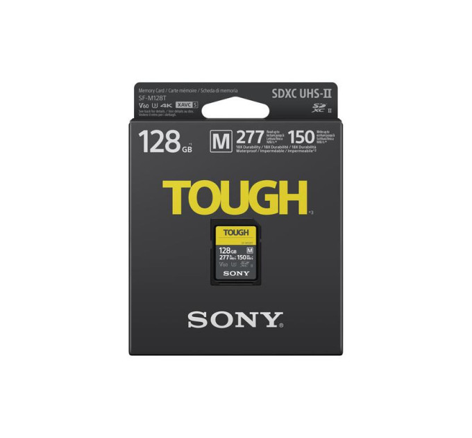 Sony Карта пам'яті Sony 128GB SDXC class10 UHS-II U3 V60 Tough (SFM128T.SYM)
