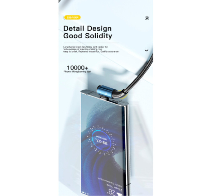 Essager Дата кабель USB 2.0 AM to USB-C 1.0m 100W black Essager (EXCWT7A-CG01-P)