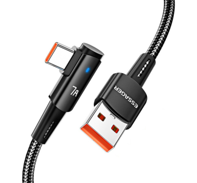 Essager Дата кабель USB 2.0 AM to USB-C 1.0m 100W black Essager (EXCWT7A-CG01-P)