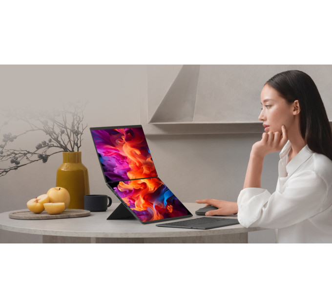 Ноутбук ASUS Zenbook Duo UX8407AA-SN604W 14" 3K Touch OLED, Intel Ultra X9 378H, 32GB, F2TB, UMA, Win11P, Сірий