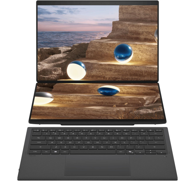 Ноутбук ASUS Zenbook Duo UX8407AA-SN604W 14" 3K Touch OLED, Intel Ultra X9 378H, 32GB, F2TB, UMA, Win11P, Сірий