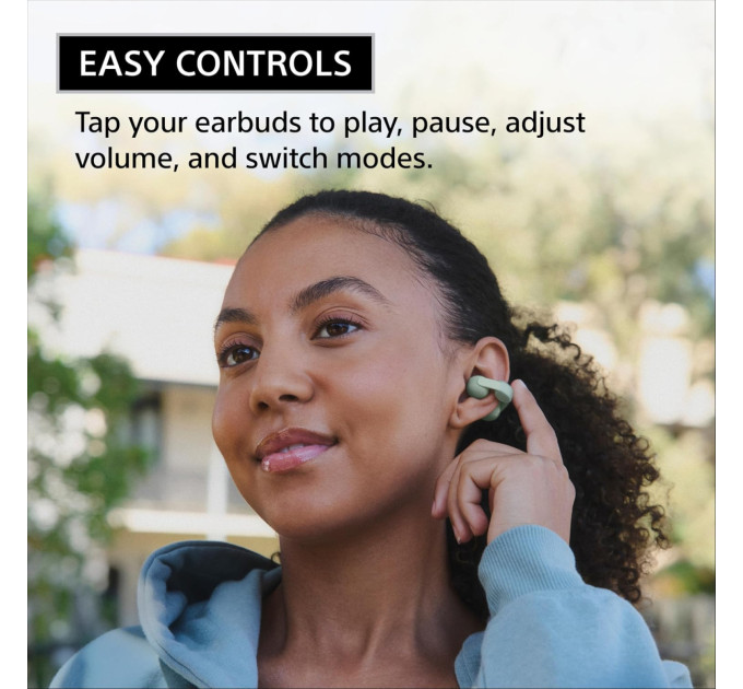 Sony Навушники TWS Sony LinkBuds Clip BT 5.3, IPX4, SBC, AAC, Mic, Зелений