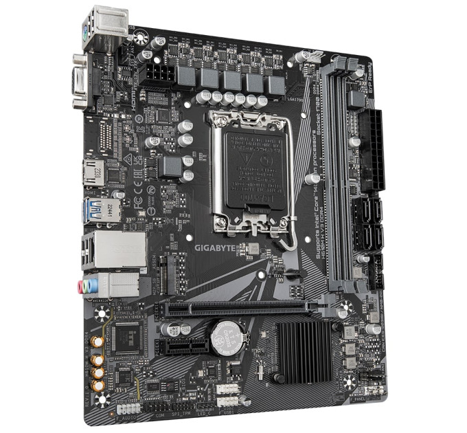 GIGABYTE Материнська плата GIGABYTE H610M H V3 DDR4 s1700 H610 2xDDR4 HDMI D-Sub mATX