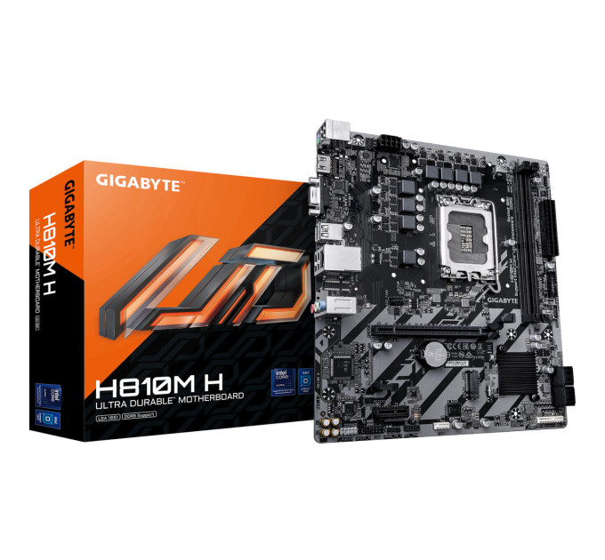 GIGABYTE Материнська плата GIGABYTE H810M K s1851 H810 2xDDR5 M.2 HDMI DP mATX