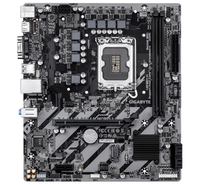 GIGABYTE Материнська плата GIGABYTE H810M K s1851 H810 2xDDR5 M.2 HDMI DP mATX