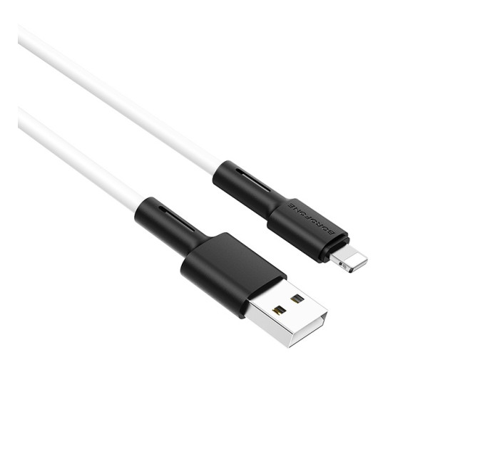Кабель  BOROFONE BX31 USB to iP 2.4A, 1m, silicone, TPE connectors, White