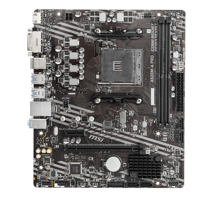 MSI Материнська плата AMD A520 SAM4 MATX A520M-A PRO MSI