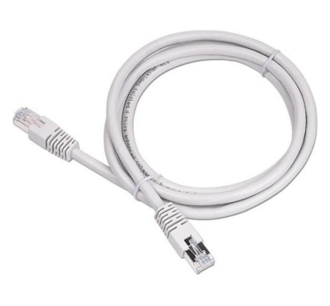 Cablexpert Патч корд Cablexper PP22-1M, FTP, литий, 50u" штекер із фіксатором, 1 м, сірий