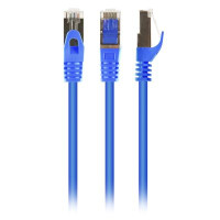 Патч корд Cablexpert PP6A-LSZHCU-B-0.5M, S/STP, литий, 50u" штекер із фіксатором, 0.5 м, синій