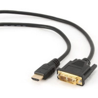 Кабель Cablexpert CC-HDMI-DVI-15, HDMI тато/DVI тато, позолочені коннектори, 4.5 м