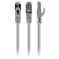 Патч корд Cablexpert PP6A-LSZHCU-15M, S/STP, литий, 50u" штекер із фіксатором, 15.0 м, сірий