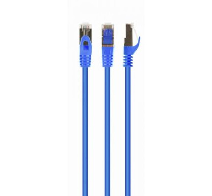 Cablexpert Патч корд Cablexpert PP6A-LSZHCU-B-10M, S/STP, литий, 50u" штекер із фіксатором, 10 м, синій