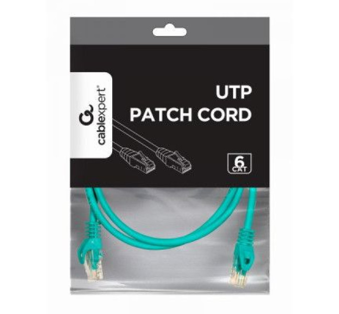 Cablexpert Патч корд Cablexpert PP6U-1.5M/G, UTP, категорія. 6, литий,  50u" штекер із фіксатором, 1.5 м,  зелений