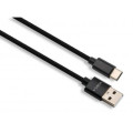 Vinga Дата кабель USB 2.0 AM to Type-C 1m nylon black Vinga (VCPDCTCNB1BK)