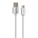 Vinga Дата кабель USB 2.0 AM to Micro 5P 1m LED silver Vinga (VCPDCMLED1S)