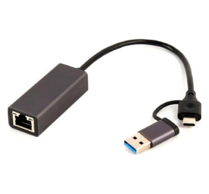 Cablexpert Адаптер Cablexpert A-USB3AC-LAN-01, з  USB Type-A/C на Gigabit Ethernet