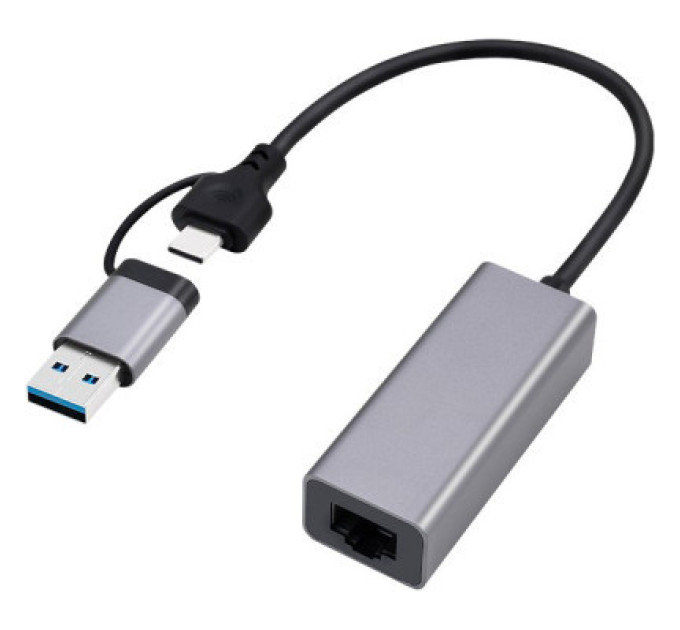 Cablexpert Адаптер Cablexpert A-USB3AC-LAN-01, з  USB Type-A/C на Gigabit Ethernet