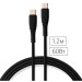 Vinga Дата кабель USB-C to USB-C 1.2m 60W Silicon Black Vinga (VCDCCC2612SB)