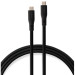 Vinga Дата кабель USB-C to USB-C 1.2m UBS3.2 Gen2 10G 100W Chip Silicon Black Vinga (VCPDCCC31012SB)