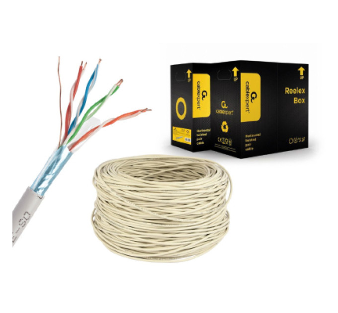 Cablexpert Звита пара, Cablexpert SPC-5004E, CAT5e, багатожильна, мідь, екранована фольгою, 305 м