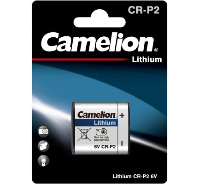 Camelion Батарейка CR-P2 Photo 6V 1400mAh Lithium BP1 Camelion (CR-P2-BP1)