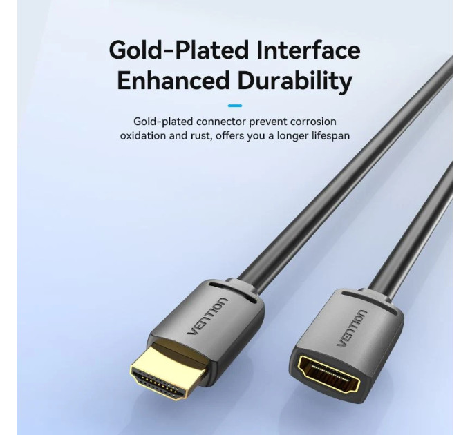 Vention Кабель мультимедійний HDMI M to HDMI F 5.0m V2.0 4K 60Hz PVC Vention (AHCBJ)