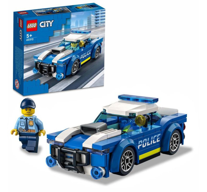 LEGO Конструктор LEGO City Поліцейський автомобіль 94 деталі (60312)