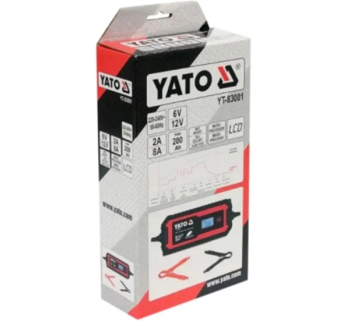 Yato Зарядний пристрій для автомобільного акумулятора Yato YT-83001