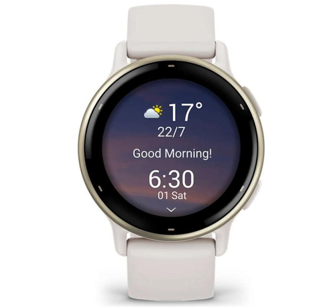 Garmin Смарт-годинник Garmin Vivoactive 5 Cream Gold Aluminum Bezel with Ivory Case and Silicone Band (010-02862-5B)