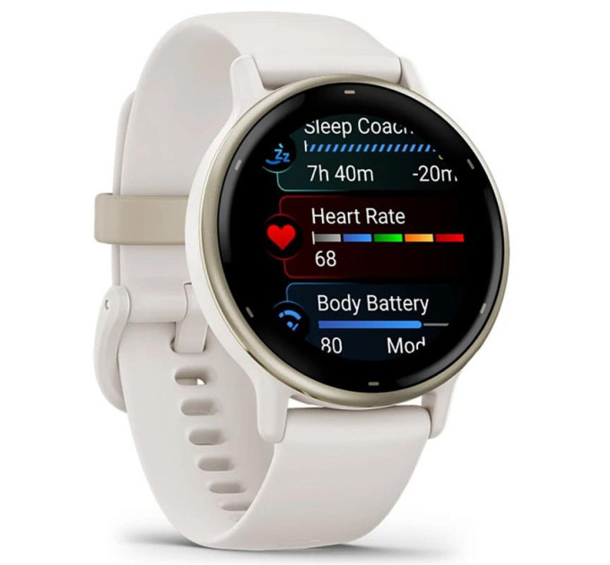 Garmin Смарт-годинник Garmin Vivoactive 5 Cream Gold Aluminum Bezel with Ivory Case and Silicone Band (010-02862-5B)