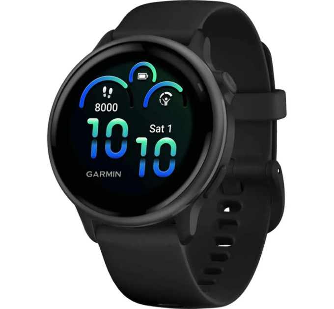 Garmin Смарт-годинник Garmin Vivoactive 6 Slate with Black Silicone Band (010-02985-40)