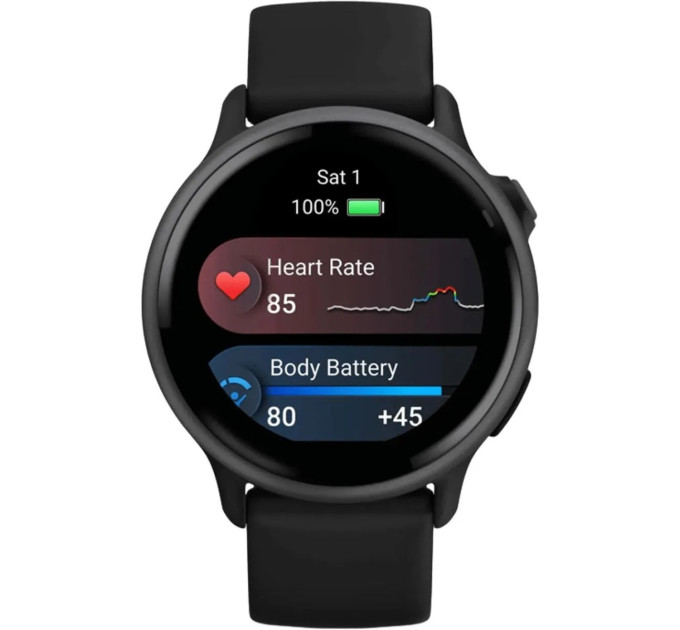 Garmin Смарт-годинник Garmin Vivoactive 6 Slate with Black Silicone Band (010-02985-40)