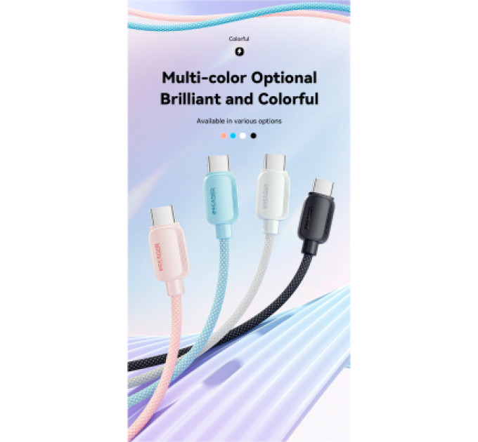 Essager Дата кабель USB-C to USB-C 2.0m 100W black Essager (EXCTT1-WLA01-P)