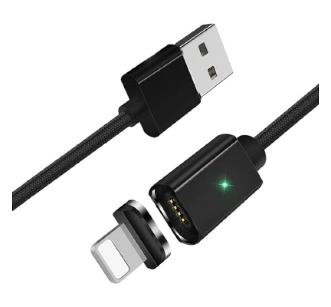 Essager Дата кабель USB 2.0 AM to Lightning Magnetic black Essager (EXCCXL-ML01)
