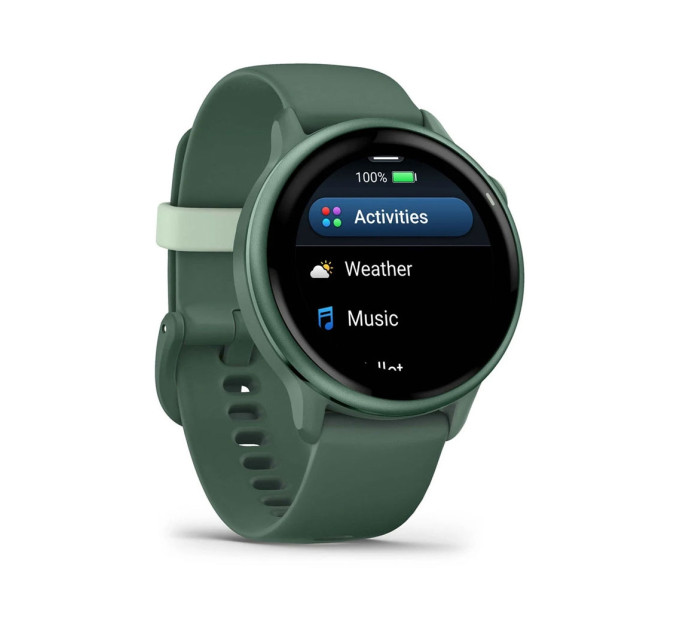 Garmin Смарт-годинник Garmin Vivoactive 6 Metallic Jasper Green with Jasper Green Silicone Band (010-02985-42)