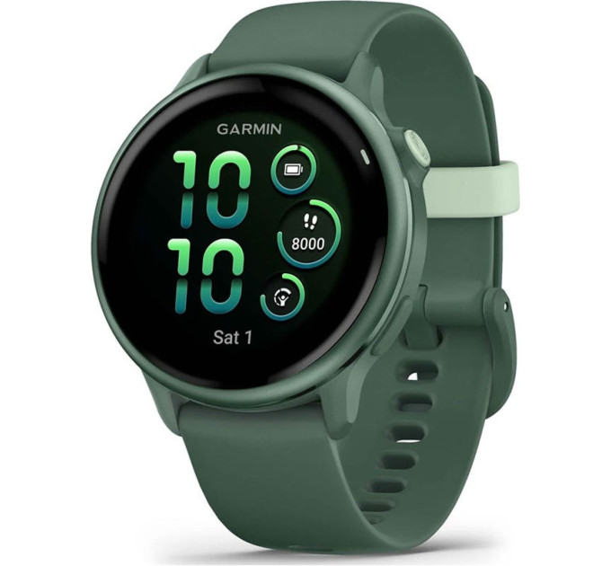 Garmin Смарт-годинник Garmin Vivoactive 6 Metallic Jasper Green with Jasper Green Silicone Band (010-02985-42)