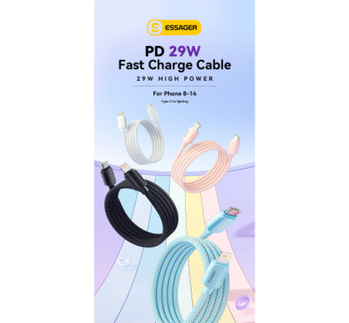 Essager Дата кабель USB-C to Lightning 1.0m 20W white Essager (EXCTL-WL02-P)