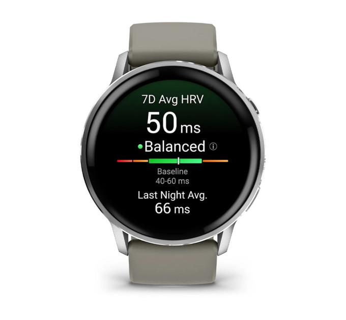 Garmin Смарт-годинник Garmin Venu 4 45mm Silver with Siliver Gray Silicone (010-03014-41)