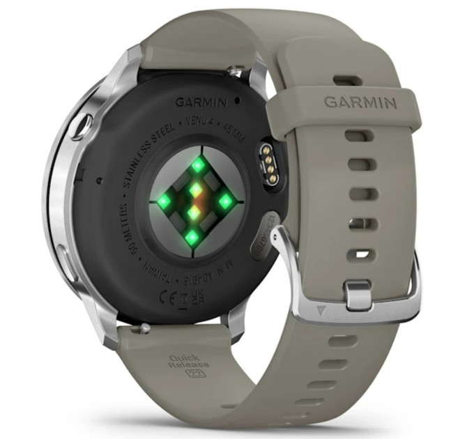 Garmin Смарт-годинник Garmin Venu 4 45mm Silver with Siliver Gray Silicone (010-03014-41)