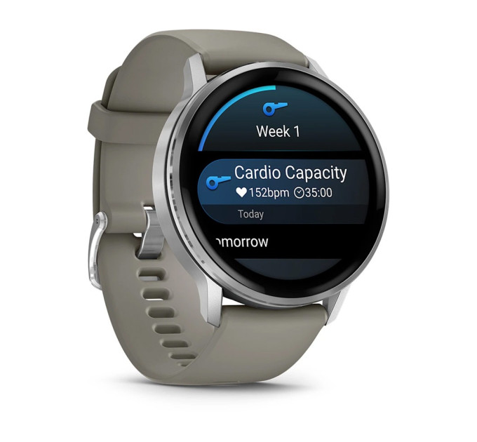 Garmin Смарт-годинник Garmin Venu 4 45mm Silver with Siliver Gray Silicone (010-03014-41)
