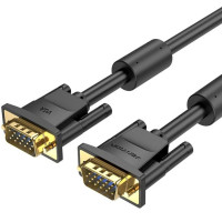 Кабель мультимедійний VGA M to VGA M 1.0m ferrite black Vention (DAEBF)