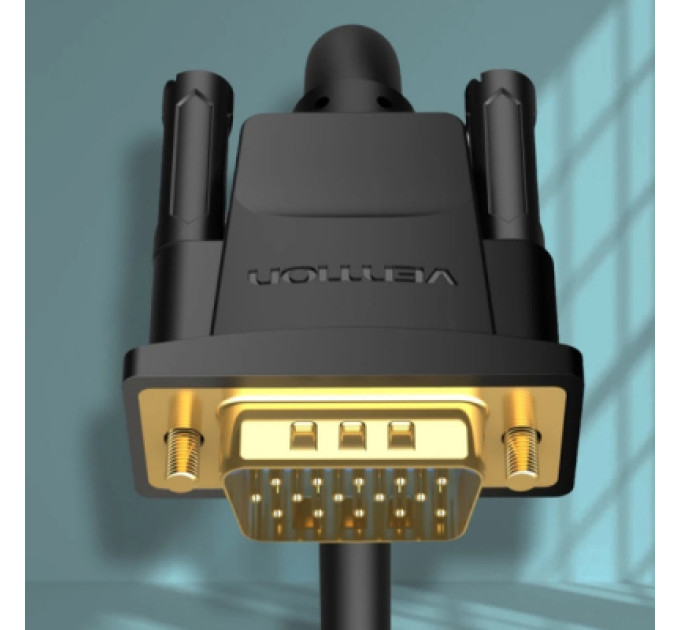 Vention Кабель мультимедійний VGA M to VGA M 1.0m ferrite black Vention (DAEBF)