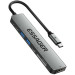 Концентратор  Essager USB-C 7-in-1 HDMI + USB 3.2 + USB-C + SD/TF gray (EHB07-QH0G-Z)