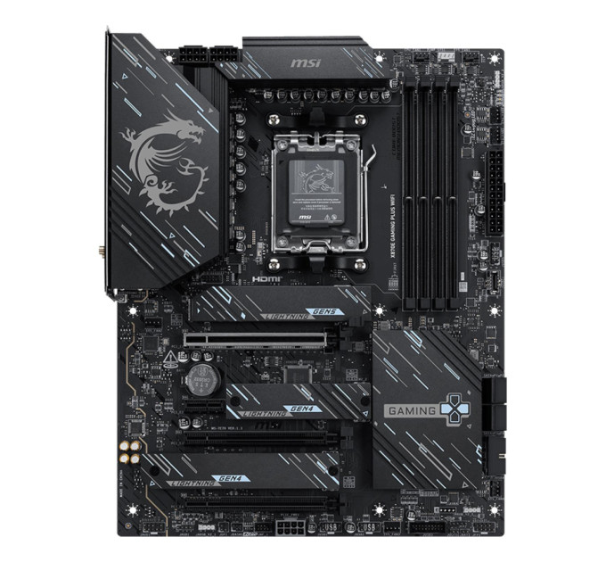 MSI Материнская плата MSI X870E Gaming Plus WiFi Socket AM5