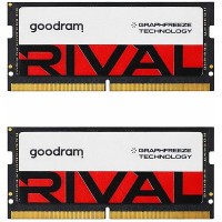 Модуль пам'яті для ноутбука SoDIMM DDR5 64GB (2x32GB) 5600 MHz Rival Goodram (GGEES5-56L40/64GDC)