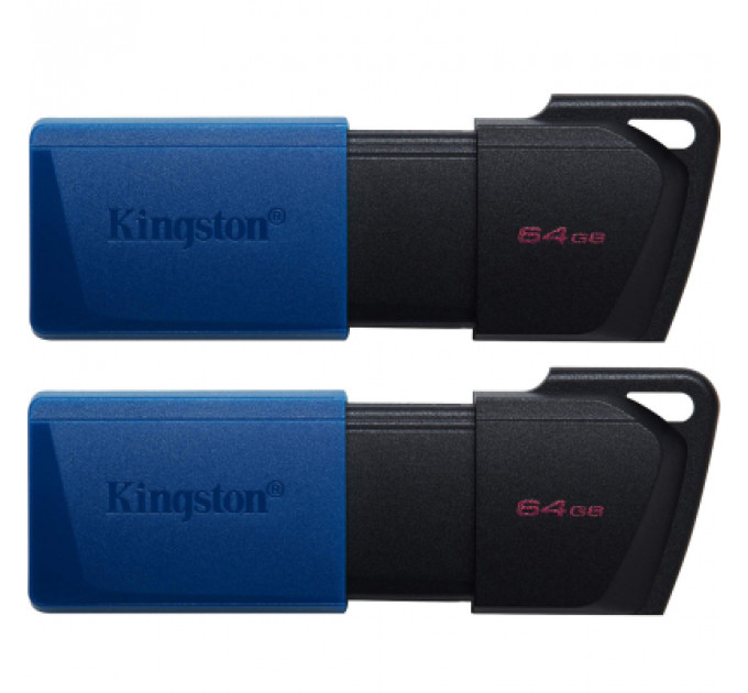 USB флеш накопичувач Kingston 2x64GB DataTraveler Exodia M Black/Blue USB 3.2 (DTXM/64GB-2P)