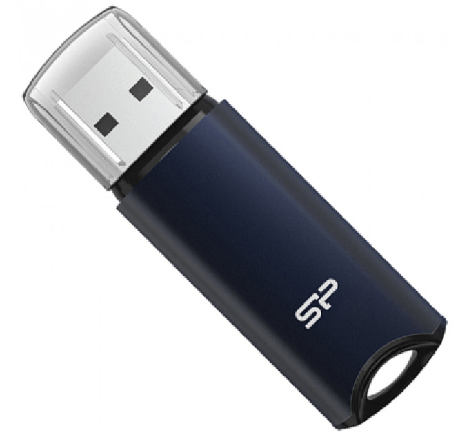 USB флеш накопичувач Silicon Power 64GB Marvel M02 Aluminum Blue USB 3.2 (SP064GBUF3M02V1B)