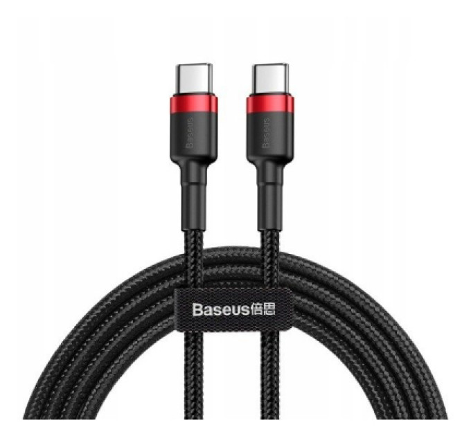 Baseus Дата кабель USB-C to USB-C 1.0m USB 3.1 3A red Baseus (CATKLF-G91)