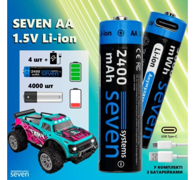 SEVEN Systems Акумулятор SEVEN Systems SEVENAA1.5VLi-ion4