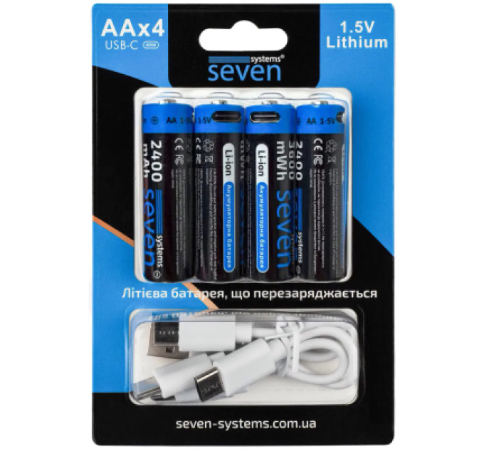 SEVEN Systems Акумулятор SEVEN Systems SEVENAA1.5VLi-ion4